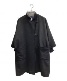 nop de nod（ノップドゥノッド）の古着「スタンドカラーボックスコート」｜ブラック