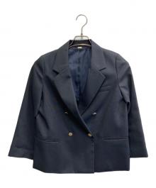 Mila Owen（ミラオーウェン）の古着「金釦ダブルブレザー ジャケット」｜ネイビー