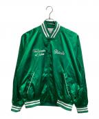 butwinバトウィン）の古着「ナイロン × サテン スタジャン」｜グリーン