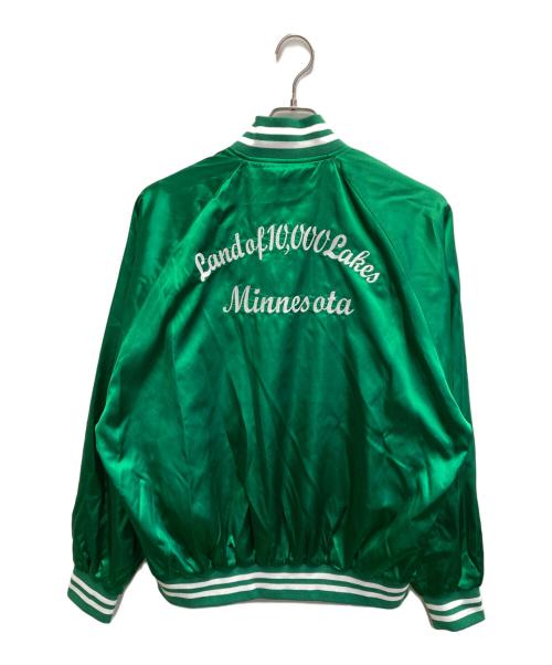 butwin（バトウィン）butwin (バトウィン) ナイロン × サテン スタジャン グリーン サイズ:Mの古着・服飾アイテム