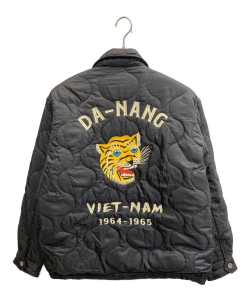 HOUSTON（ヒューストン）HOUSTON (ヒューストン) NYLON VIETNAM JACKET ブラック サイズ:XXLの古着・服飾アイテム