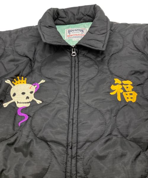 HOUSTON（ヒューストン）HOUSTON (ヒューストン) NYLON VIETNAM JACKET ブラック サイズ:XXLの古着・服飾アイテム