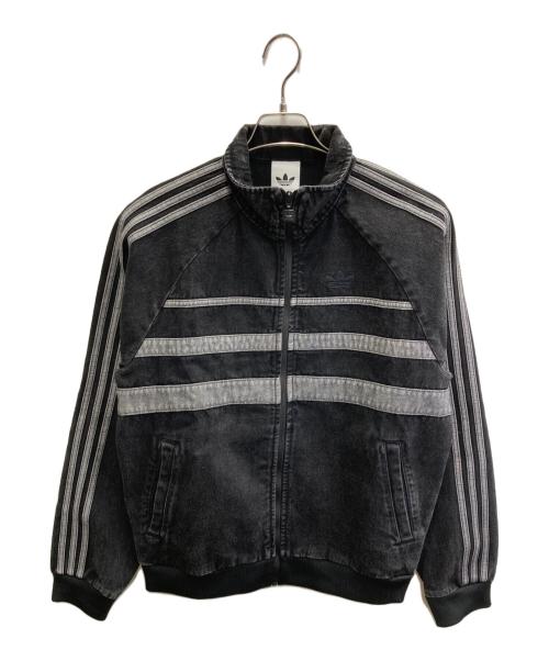 adidas（アディダス）adidas (アディダス) ファースト ブラックデニム トラックトップ ブラック サイズ:L 未使用品の古着・服飾アイテム