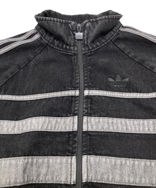 adidas（アディダス）adidas (アディダス) ファースト ブラックデニム トラックトップ ブラック サイズ:L 未使用品の古着・服飾アイテム