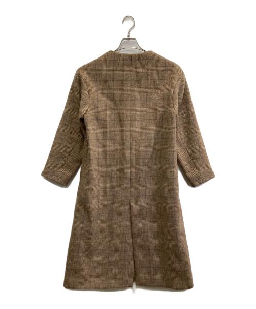 green label relaxing（グリーンレーベルリラクシング）green label relaxing (グリーンレーベルリラクシング) FM オーバーサイズ ノーラペル コート ブラウン サイズ:Sの古着・服飾アイテム