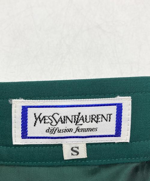 Yves Saint Laurent（イヴサンローラン）Yves Saint Laurent (イヴサンローラン) ヴィンテージセットアップ グリーン サイズ:T-Mサイズ　P-Sサイズの古着・服飾アイテム