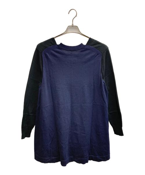 sacai（サカイ）sacai (サカイ) レイヤードニット ブラック サイズ:2の古着・服飾アイテム