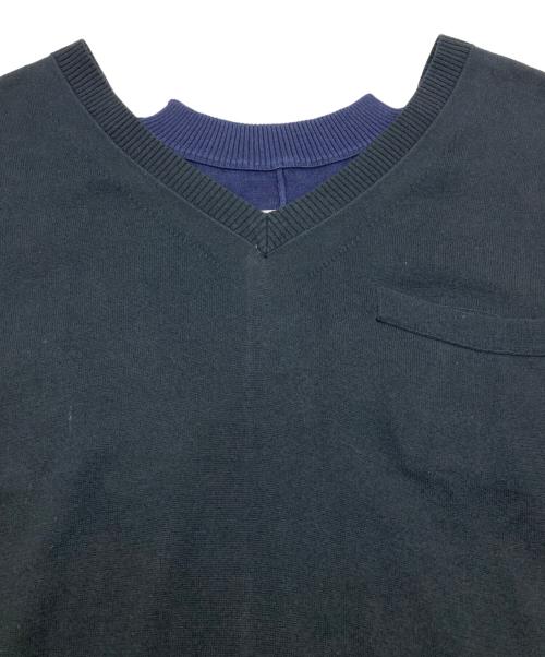 sacai（サカイ）sacai (サカイ) レイヤードニット ブラック サイズ:2の古着・服飾アイテム
