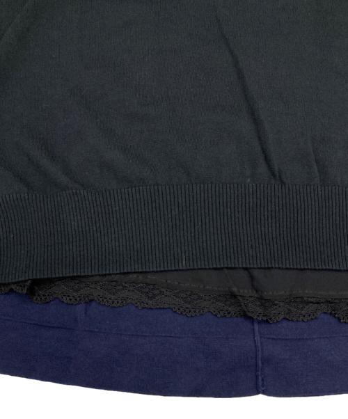 sacai（サカイ）sacai (サカイ) レイヤードニット ブラック サイズ:2の古着・服飾アイテム