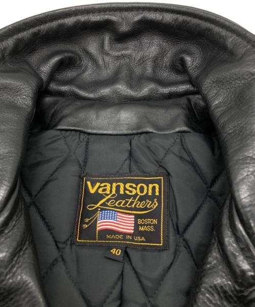 VANSON（バンソン）VANSON (バンソン) C2 ライダースジャケット/レザージャケット ブラック サイズ:40の古着・服飾アイテム