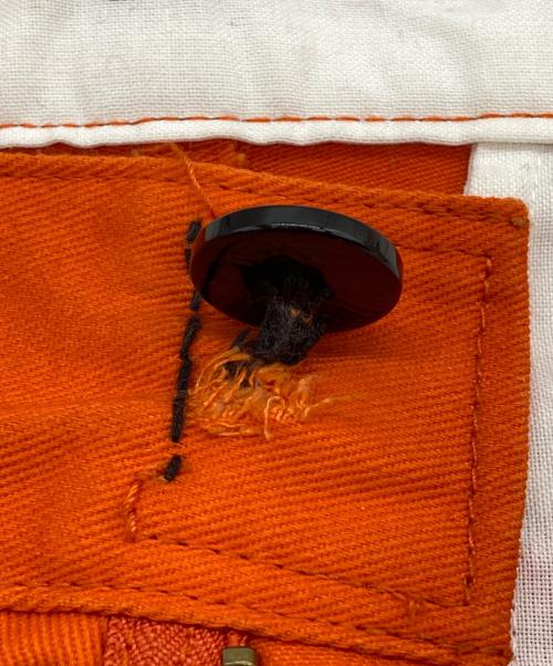 Dickies（ディッキーズ）Dickies (ディッキーズ) Casper John AIVER (キャスパージョンアイバー) リベットダブルニーパンツ オレンジ サイズ:Mの古着・服飾アイテム