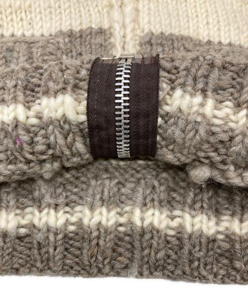 CANADIAN SWEATER COMPANY（カナディアンセーターカンパニー）CANADIAN SWEATER COMPANY (カナディアンセーターカンパニー) サンダーバード柄 カウチンニットカーディガン ベージュ サイズ:不明の古着・服飾アイテム