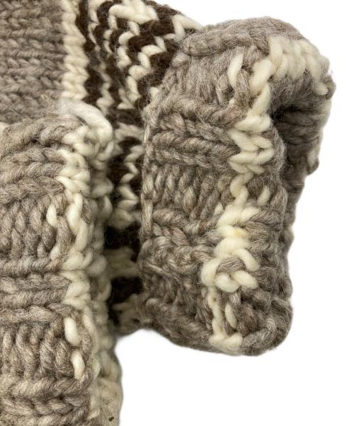 CANADIAN SWEATER COMPANY（カナディアンセーターカンパニー）CANADIAN SWEATER COMPANY (カナディアンセーターカンパニー) サンダーバード柄 カウチンニットカーディガン ベージュ サイズ:不明の古着・服飾アイテム