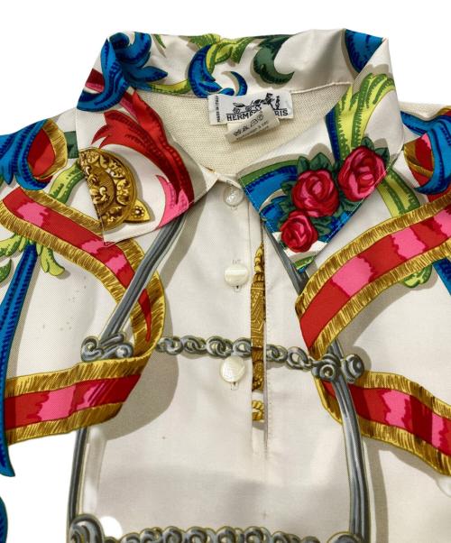 HERMES（エルメス）HERMES (エルメス) シルクコットンカシミヤシャツ ベージュ サイズ:Mの古着・服飾アイテム