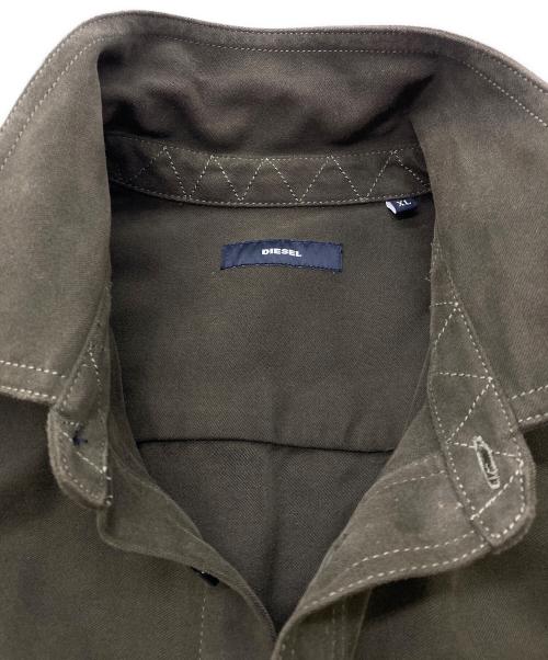 DIESEL（ディーゼル）DIESEL (ディーゼル) S-LEBED ボクシーフィットシャツジャケット オリーブ サイズ:XLの古着・服飾アイテム