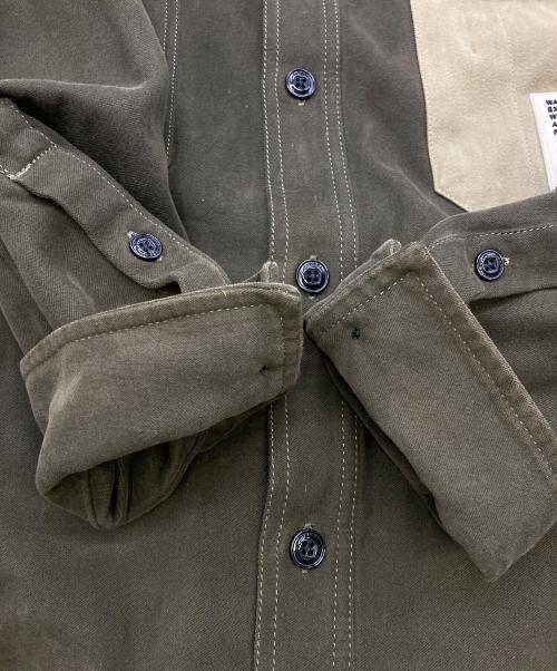 DIESEL（ディーゼル）DIESEL (ディーゼル) S-LEBED ボクシーフィットシャツジャケット オリーブ サイズ:XLの古着・服飾アイテム