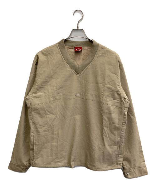 OAKLEY（オークリー）OAKLEY (オークリー) 90s~00s メタルロゴ プルオーバーカットソー ベージュ サイズ:Mの古着・服飾アイテム