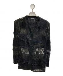 Hysteric Glamour（ヒステリックグラマー）の古着「モヘヤ混かぎ編みニットカーディガン」｜ブラック