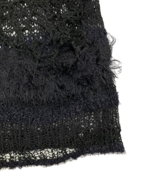 Hysteric Glamour（ヒステリックグラマー）Hysteric Glamour (ヒステリックグラマー) モヘヤ混かぎ編みニットカーディガン ブラック サイズ:FREEの古着・服飾アイテム