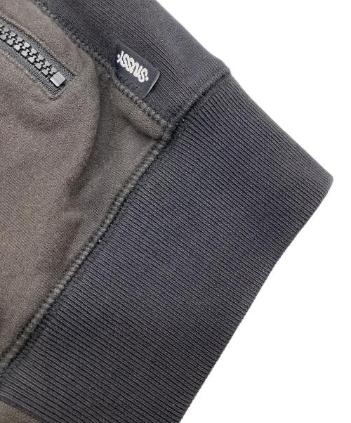 stussy（ステューシー）stussy (ステューシー) ビッククラウンロゴ ジップパーカー ブラック サイズ:Lの古着・服飾アイテム