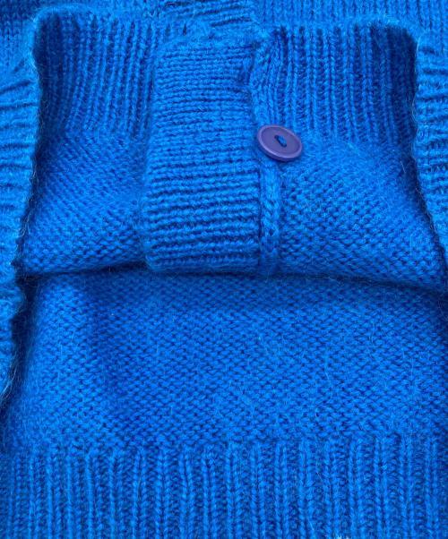 DOCKERS（ドッカーズ）DOCKERS (ドッカーズ) モヘヤ混カーディガン ブルー サイズ:Sの古着・服飾アイテム