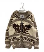 NATIVE INDIAN KNITネイティブインディアンニット）の古着「カウチンニットカーディガン」｜ベージュ