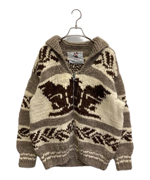NATIVE INDIAN KNIT（ネイティブインディアンニット）Native Indian Knit (ネイティブインディアンニット) カウチンニットカーディガン ベージュ サイズ:不明（記載無し）の古着・服飾アイテム