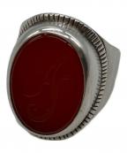 ageteアガット）の古着「レッドアゲートリング」｜レッド×シルバー