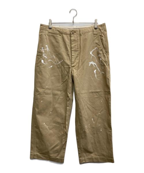 417 by EDIFICE（417 バイ エディフィス）417 by EDIFICE (417 バイ エディフィス) M45 CURVE CHINO PAINT ベージュ サイズ:Lの古着・服飾アイテム
