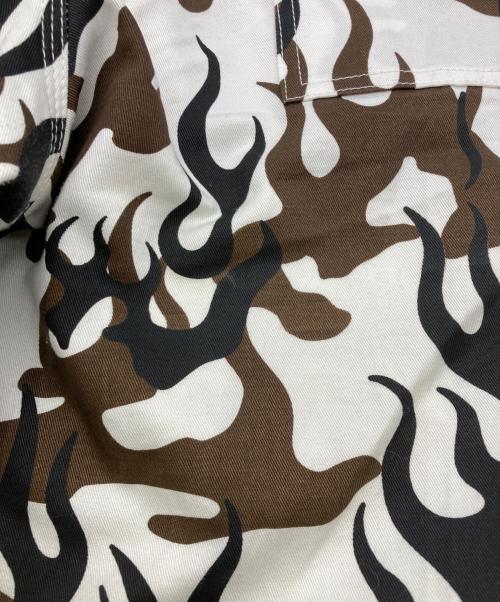 NAM（ナム）NAM (ナム) SHRINKED BAGGIES FIRECAMO ホワイト×ブラウン サイズ:2の古着・服飾アイテム