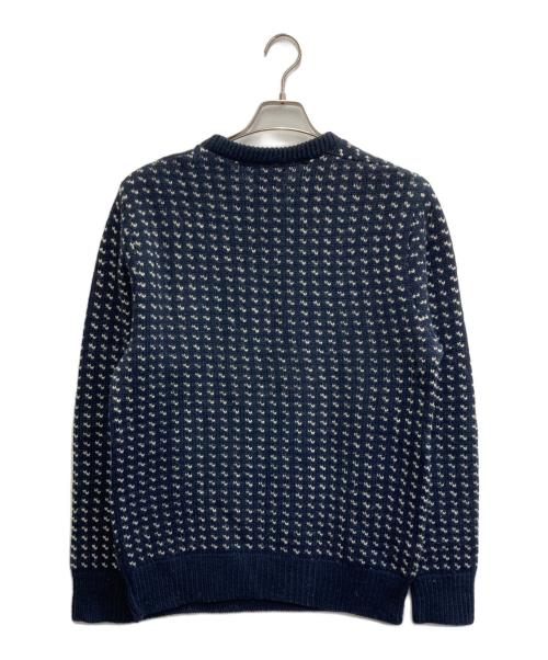 WOOLRICH（ウールリッチ）WOOLRICH (ウールリッチ) バーズアイニット【USA製】 ネイビー サイズ:Lの古着・服飾アイテム