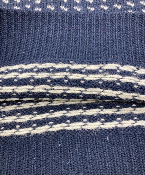 WOOLRICH（ウールリッチ）WOOLRICH (ウールリッチ) バーズアイニット【USA製】 ネイビー サイズ:Lの古着・服飾アイテム