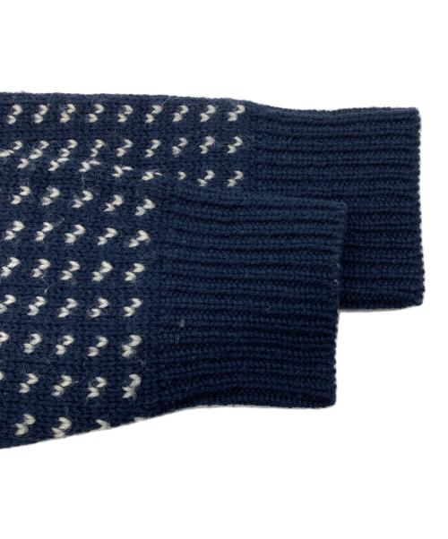 WOOLRICH（ウールリッチ）WOOLRICH (ウールリッチ) バーズアイニット【USA製】 ネイビー サイズ:Lの古着・服飾アイテム