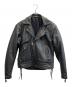 Langlitz Leathers（ラングリッツレザー）の古着「80’s レザーダブルライダースジャケット」｜ブラック