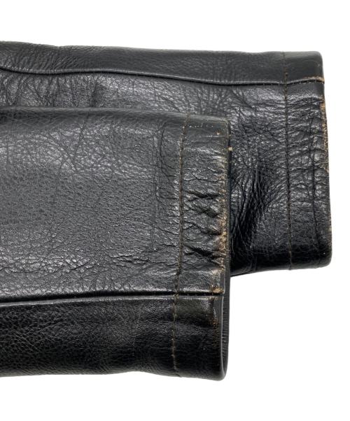 COOTIE PRODUCTIONS（クーティープロダクツ）COOTIE PRODUCTIONS (クーティープロダクツ) レザー N-1 デッキジャケット ブラック サイズ:Sの古着・服飾アイテム