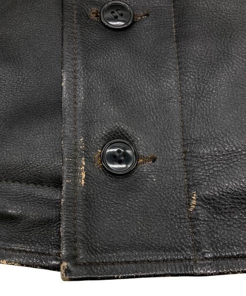 COOTIE PRODUCTIONS（クーティープロダクツ）COOTIE PRODUCTIONS (クーティープロダクツ) レザー N-1 デッキジャケット ブラック サイズ:Sの古着・服飾アイテム