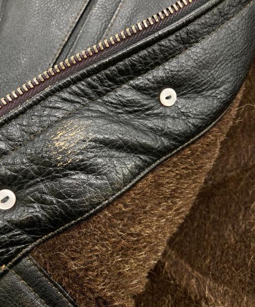 COOTIE PRODUCTIONS（クーティープロダクツ）COOTIE PRODUCTIONS (クーティープロダクツ) レザー N-1 デッキジャケット ブラック サイズ:Sの古着・服飾アイテム