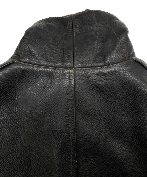 COOTIE PRODUCTIONS（クーティープロダクツ）COOTIE PRODUCTIONS (クーティープロダクツ) レザー N-1 デッキジャケット ブラック サイズ:Sの古着・服飾アイテム