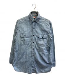 HERCULES（ヘラクレス）の古着「Chambray work shirt/50s/マチ付き」｜インディゴ