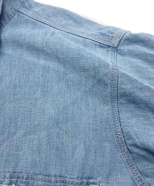 HERCULES（ヘラクレス）HERCULES (ヘラクレス) Chambray work shirt/50s/マチ付き インディゴ サイズ:採寸サイズ参照の古着・服飾アイテム