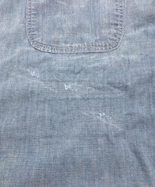 HERCULES（ヘラクレス）HERCULES (ヘラクレス) Chambray work shirt/50s/マチ付き インディゴ サイズ:採寸サイズ参照の古着・服飾アイテム