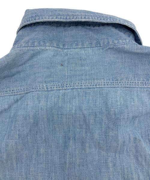 HERCULES（ヘラクレス）HERCULES (ヘラクレス) Chambray work shirt/50s/マチ付き インディゴ サイズ:採寸サイズ参照の古着・服飾アイテム
