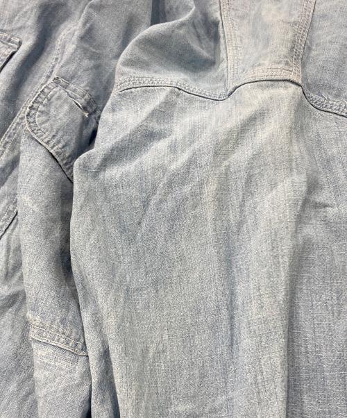 HERCULES（ヘラクレス）HERCULES (ヘラクレス) Chambray work shirt/50s/マチ付き インディゴ サイズ:採寸サイズ参照の古着・服飾アイテム