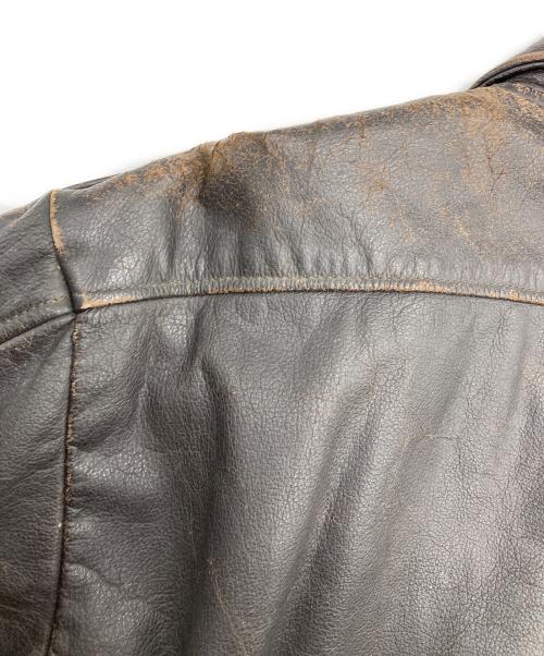 mission impossible（ミッション インポッシブル）mission impossible (ミッション インポッシブル) レザージャケット ブラウン サイズ:Sの古着・服飾アイテム