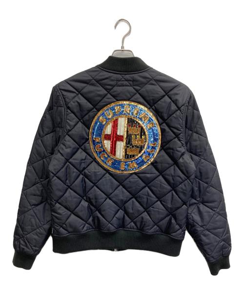 SUPREME（シュプリーム）Supreme (シュプリーム) 16SS Sequin Patch Quilted Bomber Jacket ブラック サイズ:Mの古着・服飾アイテム