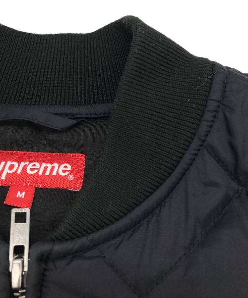 SUPREME（シュプリーム）Supreme (シュプリーム) 16SS Sequin Patch Quilted Bomber Jacket ブラック サイズ:Mの古着・服飾アイテム