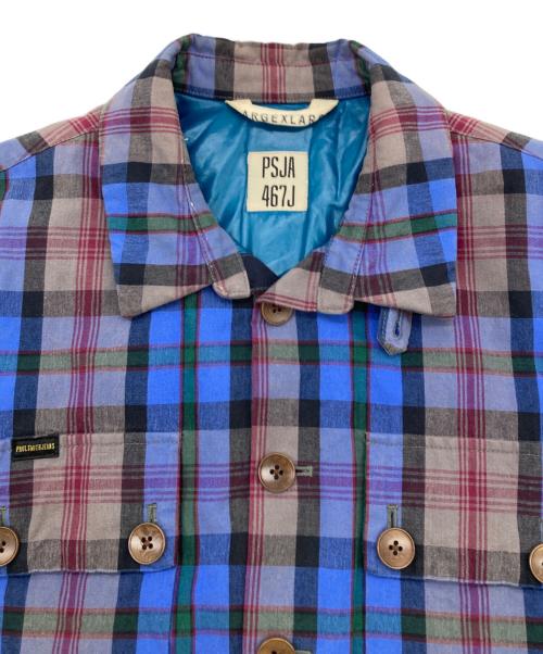 PAUL SMITH（ポールスミス）Paul Smith (ポールスミス) プリマロフト チェックジャケット パープル サイズ:XLの古着・服飾アイテム