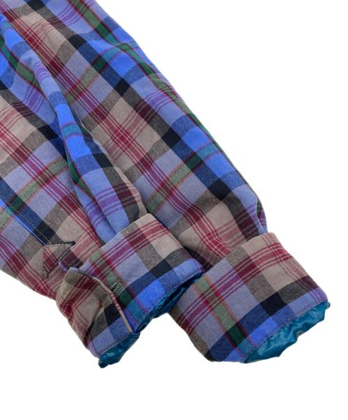 PAUL SMITH（ポールスミス）Paul Smith (ポールスミス) プリマロフト チェックジャケット パープル サイズ:XLの古着・服飾アイテム