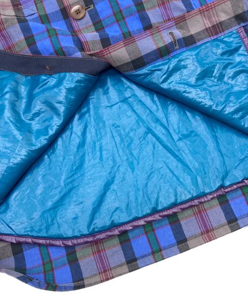 PAUL SMITH（ポールスミス）Paul Smith (ポールスミス) プリマロフト チェックジャケット パープル サイズ:XLの古着・服飾アイテム