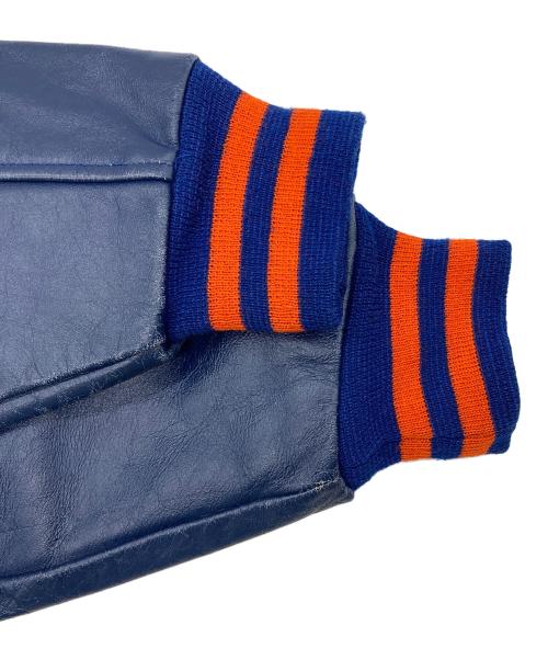 FELCO（フェルコ）FELCO (フェルコ) NEW YORK METS袖レザースタジャン ネイビー サイズ:Lの古着・服飾アイテム